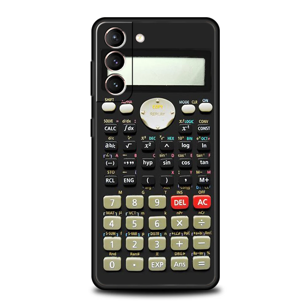 Retro Calculator Phone Case for Samsung Galaxy S24 S23 S22 S20 S21 FE Ultra S10 S10E S9 S8 Plus 5G Silicone Cover Capas Fundas – Detail 1