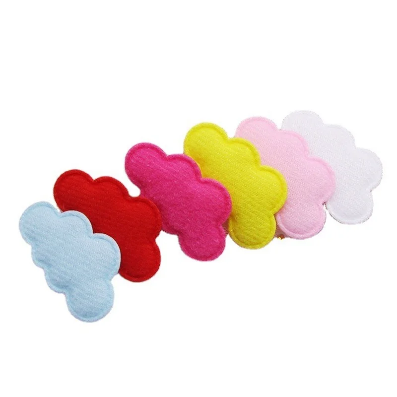 20pcs Cloud  Ball Padded Appliques For clothes DIY Baby hair Clip headwear Decor Ornament Accessories