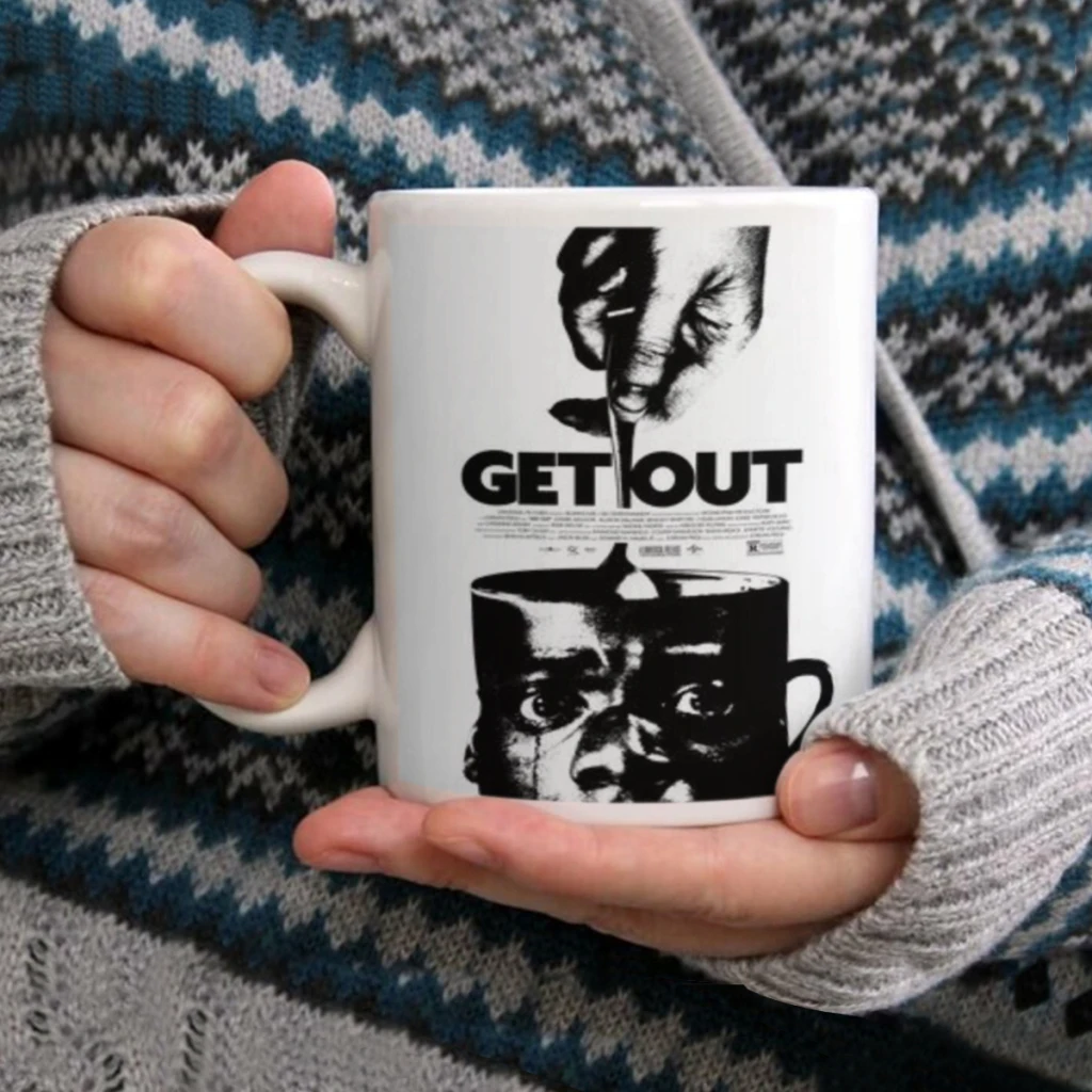 Horror Movie Get Out Classic Vintage Coffee Mug Tea Cup 11oz Coffee Cup Funny Birthday Gifts for Women and Men Ceramic Mug Cup