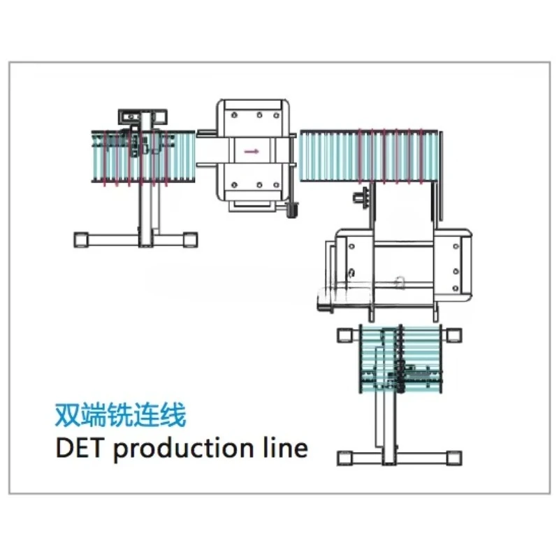 Double End Tenoner Machine for Woodworking Featuring Auto Feeder Conveyor