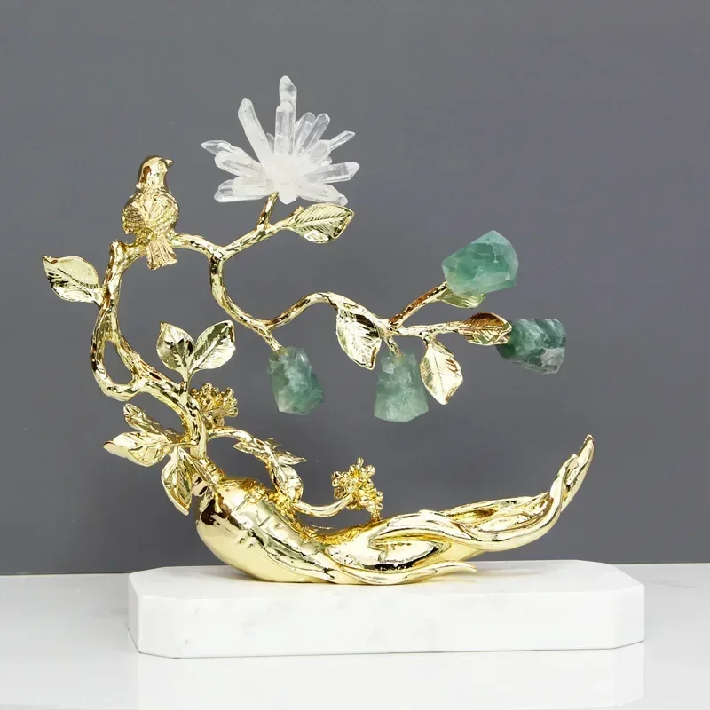 

Luxury Crystal Fortune Tree Ornament High-end Home Living Room Decoration