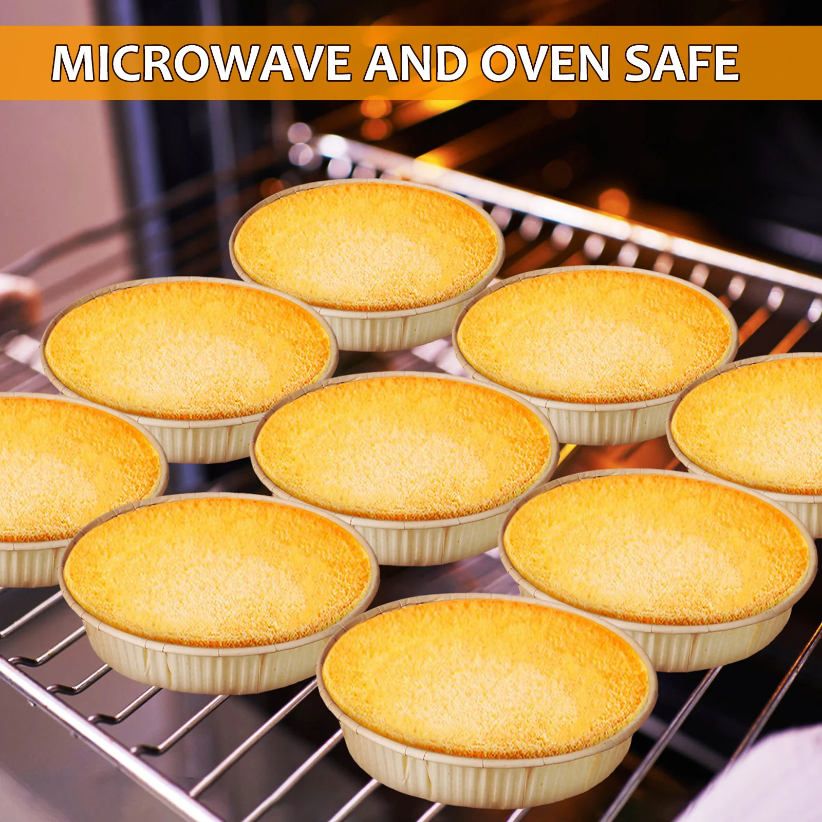 

100 Pcs Pans 4 Inch Golden Cake Paper Tart Pans For Baking Mold Round Quiche Pan Baking Tools Pie Round Tart Pan Trays
