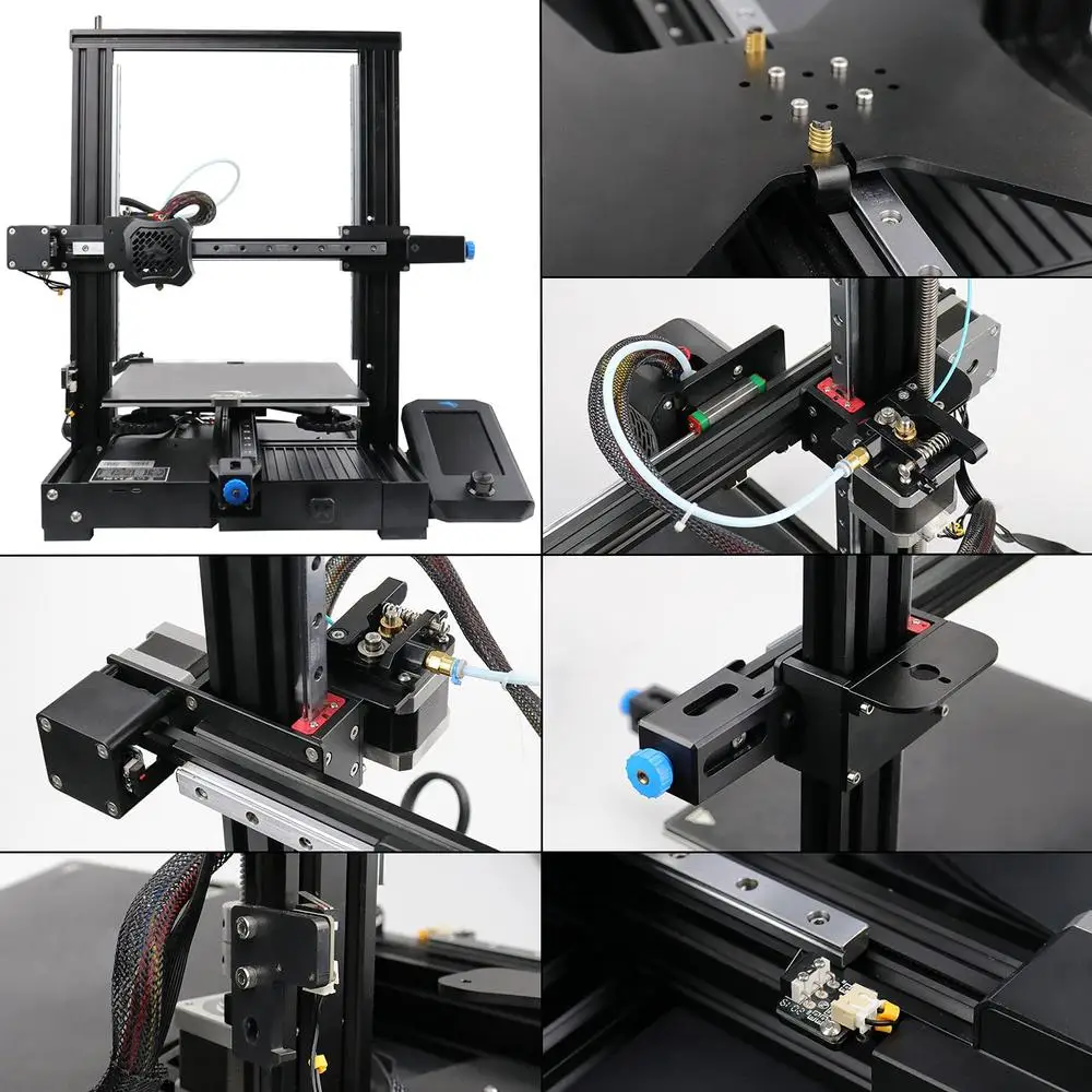 BLV Ender 3 V2 CNC مجموعة ترقية الألومنيوم Y لوحة النقل حزام مسامير مزدوجة Z واجهة متوافقة أحزمة البوابات لا تشمل