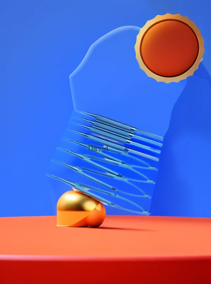 4pcs/set 14cm Titanium microsurgical instruments microsurgery instruments Kit scissors needle holder forceps