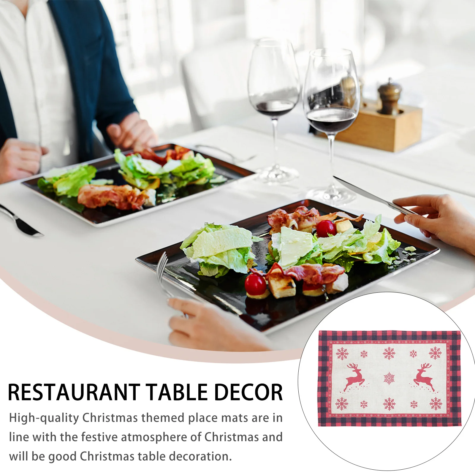 

4pcs Christmas Tree Placemats High Quality Xmas Table Protection Pads Dinner Mat Decoration For Holiday Party Home Restaurant