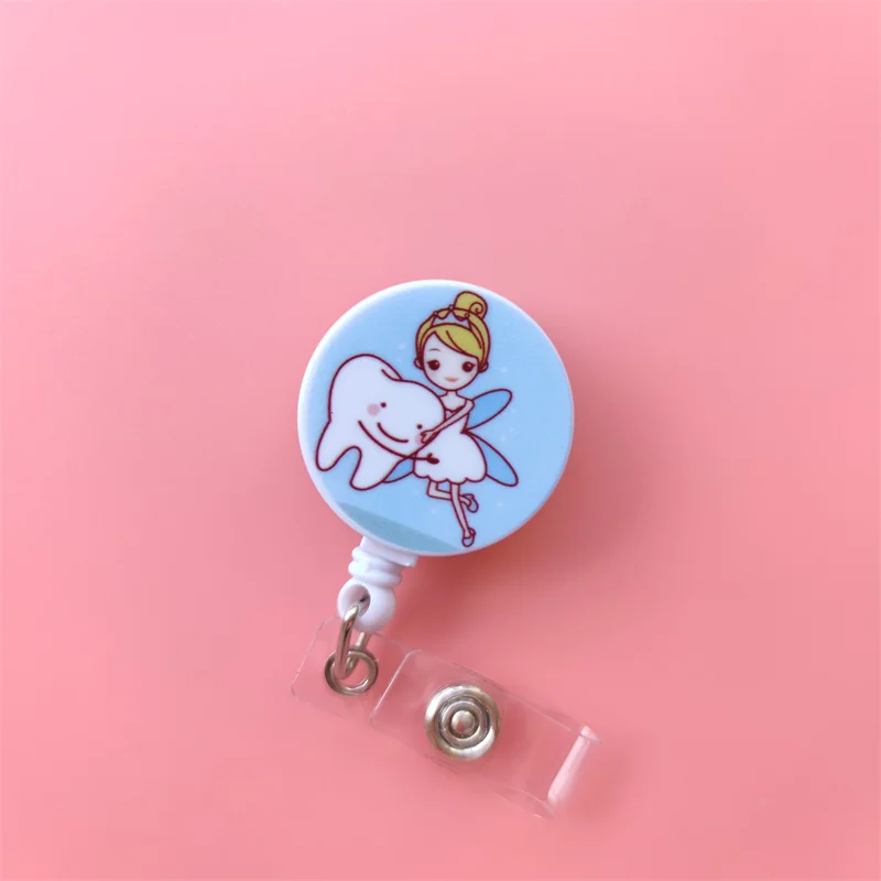 1PC Krankenhaus Krankenschwester Versenkbare Abzeichen Clip Arzt ID Karte Halter Reel für Namensschild Abzeichen Halter Bürobedarf Schnalle – Detail 8