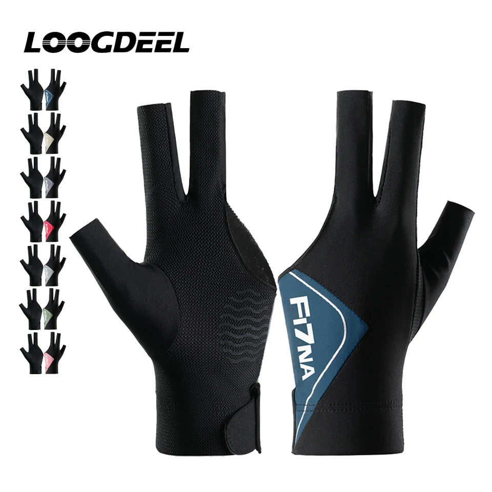 

LOOGDEEL 1 шт., удобные дышащие противоскользящие тонкие перчатки с тремя пальцами для левой руки для мужчин и женщин, профессиональные перчатки для бильярда
