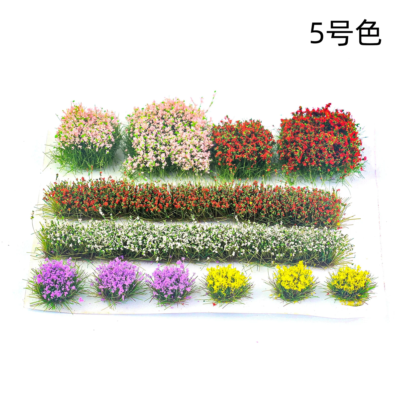 Gemischte Blumen- und Grasbüschel-Modellbausätze, Miniaturpflanzenmaterialien für die Herstellung von Sandtisch-Layouts, Diorama-Zubehör
