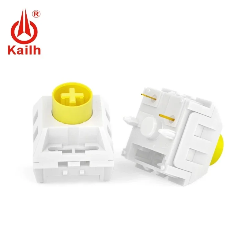 Kailh Fried Egg V2 Mechanical Keyboard Switch Smooth Linear Self-lubricating Yellow Button Silent Keyboard Switches 5Pins