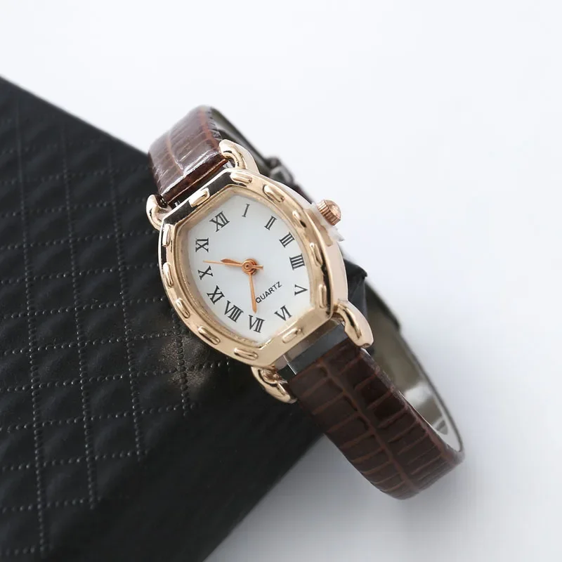 Women's Watch Japan Quartz Classic Fashion Lady Hours Simple Retro Real Leather Girl's Birthday Lovers Gift No Box