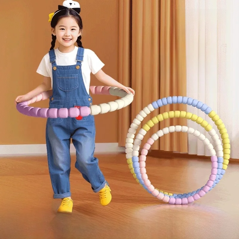 子供用フラフープ幼稚園用取り外し可能なソフトフラフープベビーリトルフレンズ調節可能なフィットネス遊具