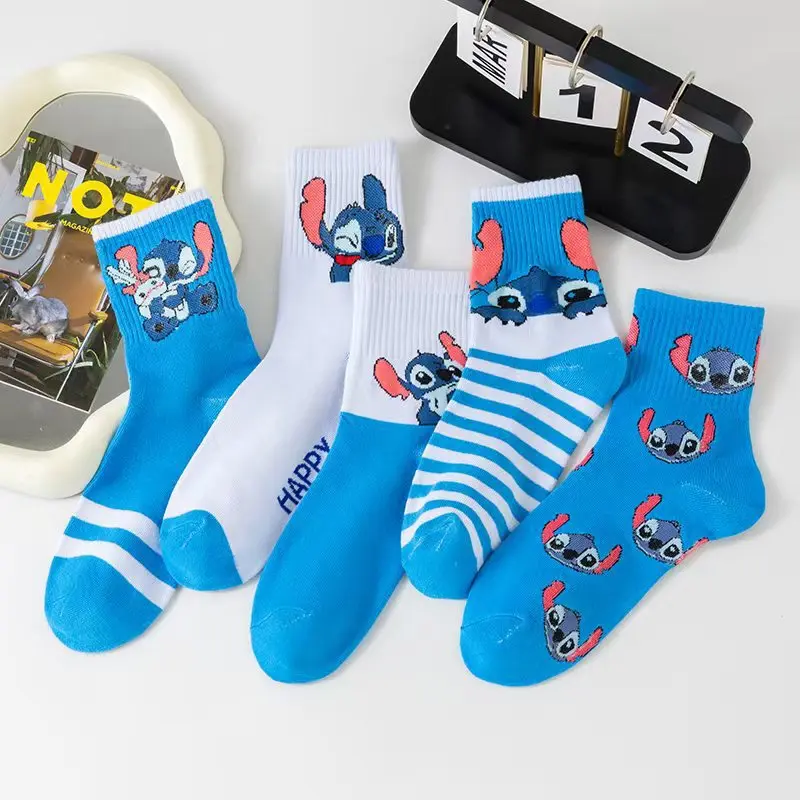 

Disney Anime Stitch Socks Kawaii Lilo & Stitch Women Socks Suitable For All Seasons Boys Girls Cartoon Cotton Socks Gifts