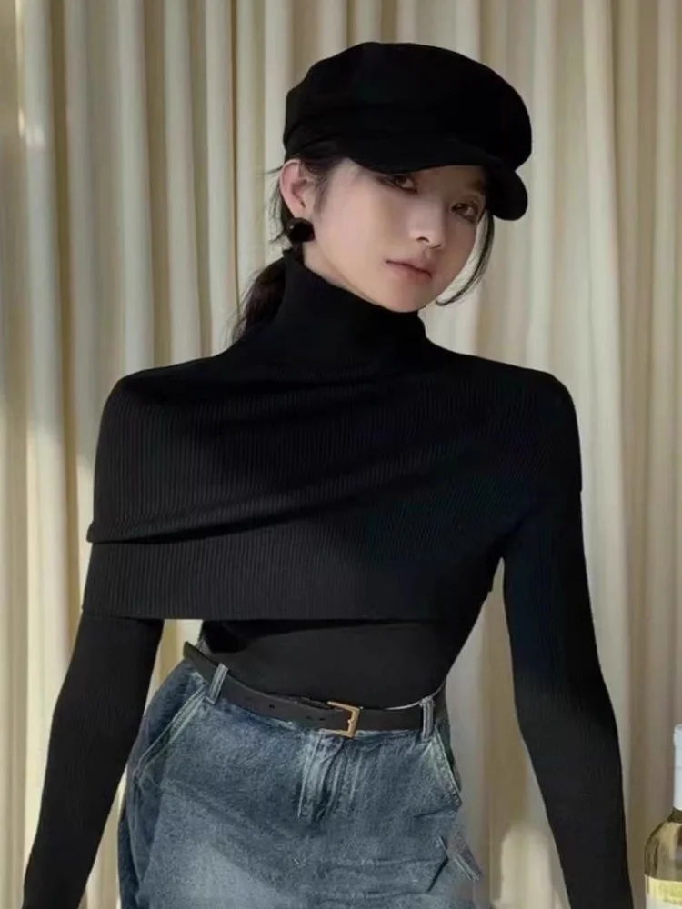 

Женский вязаный комплект Ele High Ne: свитер и брюки, облегающий крой, для ранней весны, новый, для повседневной носки