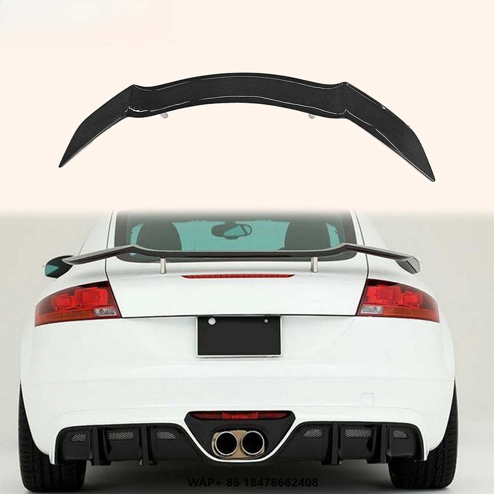For  TT MK2 TTS 8J 06-14 Carbon Fiber ROW Style Rear Trunk GT Spoiler Wing