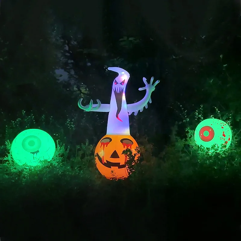 قميص نسائي صيفي بأكمام قصيرة للهالوين، زينة خارجية للحديقة تضفي أجواء رعبًا، تصميم إبداعي، مقاس عادي، مواد متنوعة