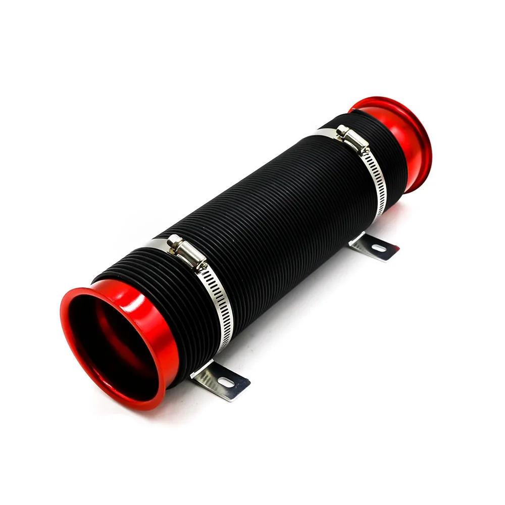 Car Modified Air Intake Hose Adjustable Air Intake Telescopic Tube 76mm Booster Air Intake Hose  Pipe Ventilation Pipe