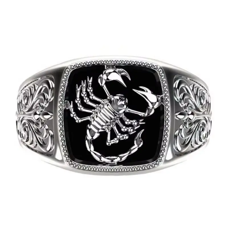 Newly Mythology Giant Wolf Men Ring Defense Totem Wolf Fashion Hip Hop Rock Unisex Finger Ring Punk Gift