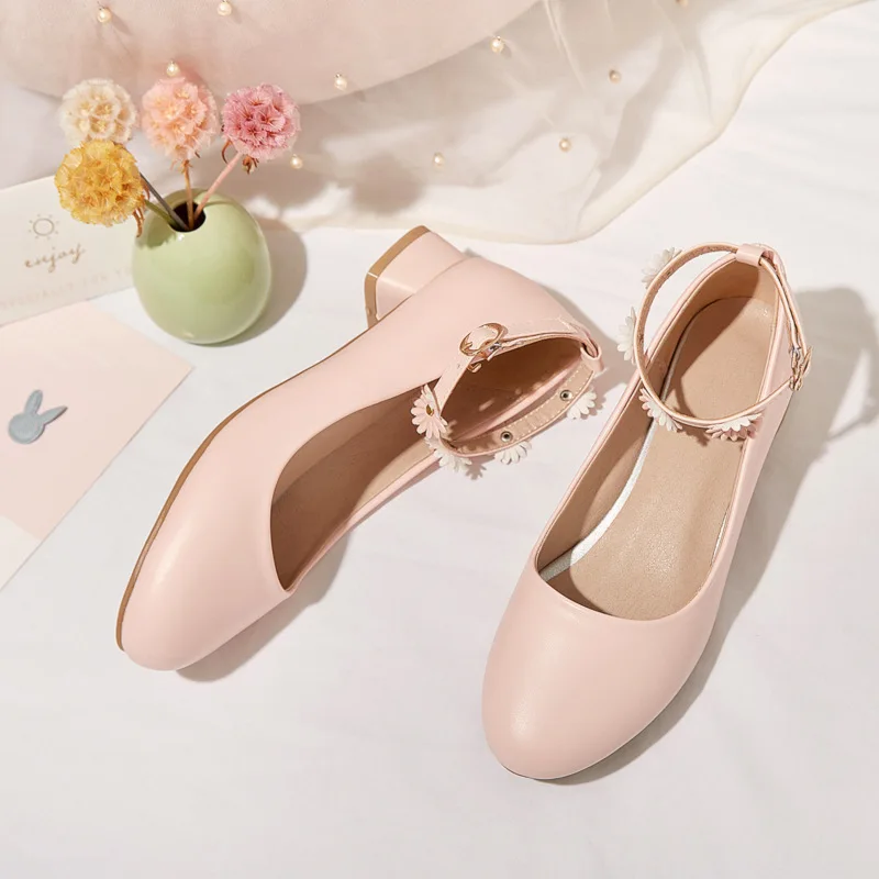 

Girls High Heels Sweet Lolita Bow Flower Bridal Wedding Shoes Women High Heel Shoes Princess Party Dress Shoes Plus Size 28-43