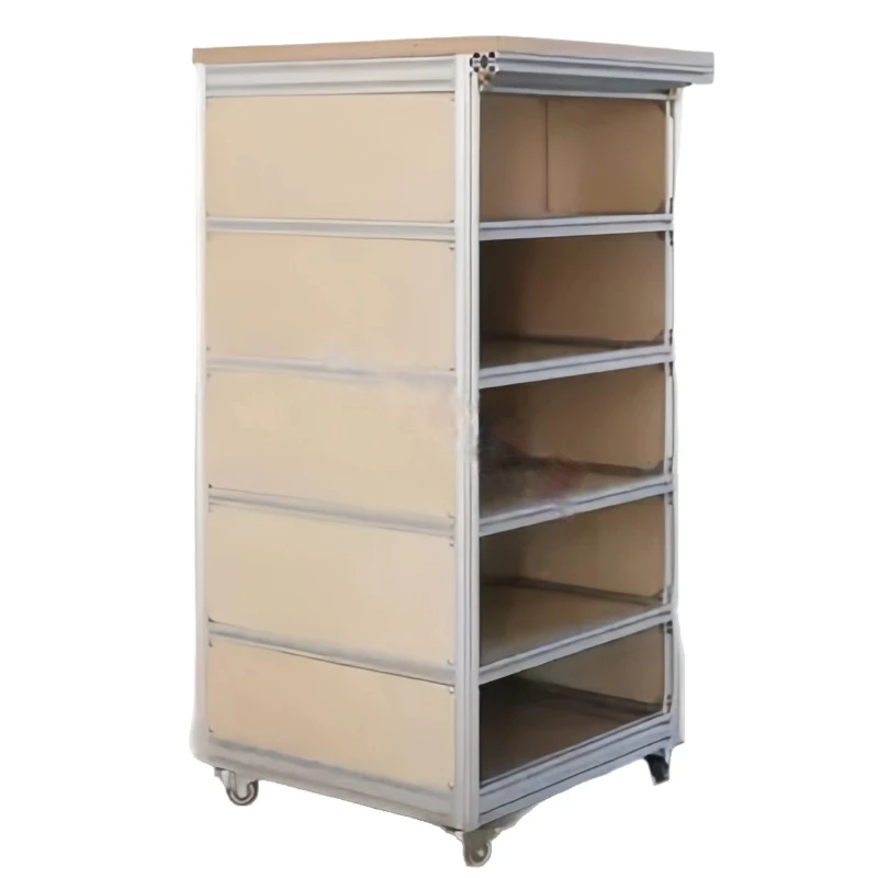 

Simple household porch drawer storage cabinet without cabinet door multi-layer bucket cabinet rack