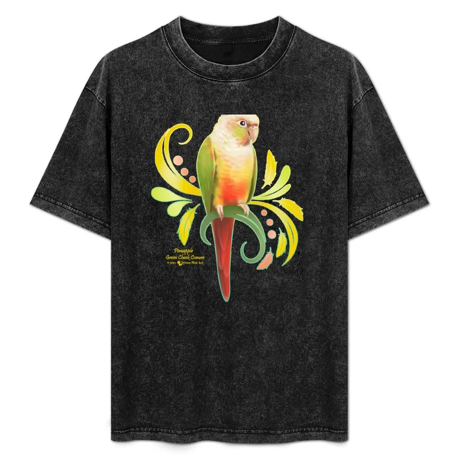 

Pineapple Green Cheek Conure T-Shirt shirts graphic tees kawaii clothes men t shirt