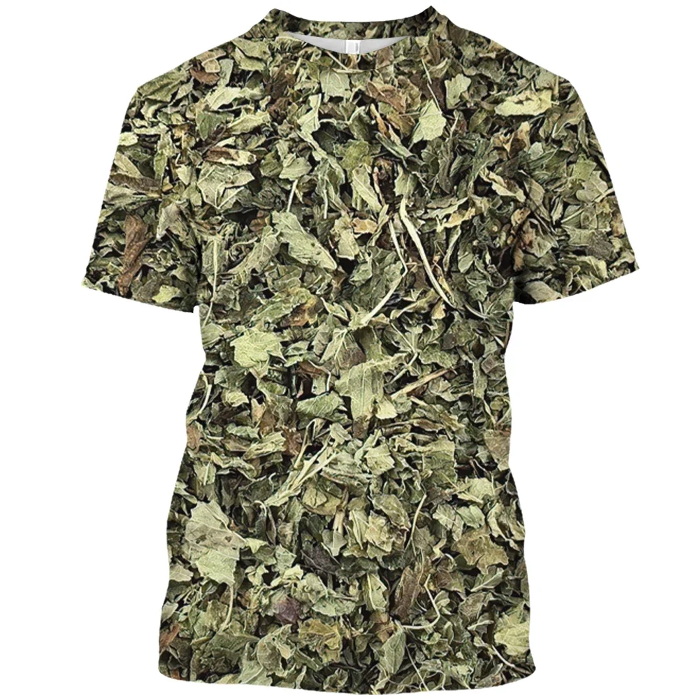 Summer Jungle Camo Pretender T-shirts Outdoor Hunting Camping Camouflage T Shirt Men\'s Short Sleeve Round Neck Oversized T-shirt