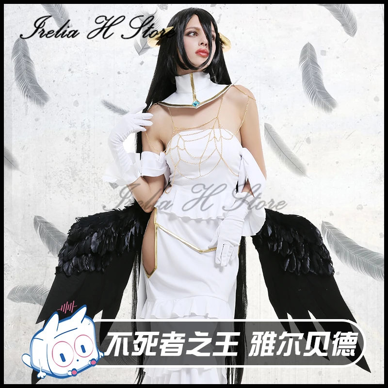 Irelia H Store Anime OVERLORD Albedo Dress  Cosplay Costume White Dress for women