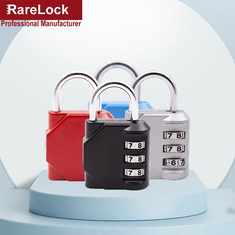 3 Code Combination Safe Locks Padlock Luggage Zipper Bag Backpack Handbag Suitcase Drawer Cabinet Lock Rarelock G