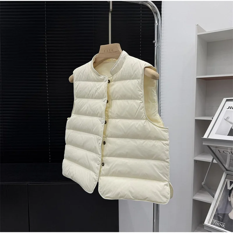 

Fashion Down Cotton Vest Women's Cotton-padded Jacket Vest Warm Stand Collar thin Liner Sleeveless Cotton-padded jacket coat New
