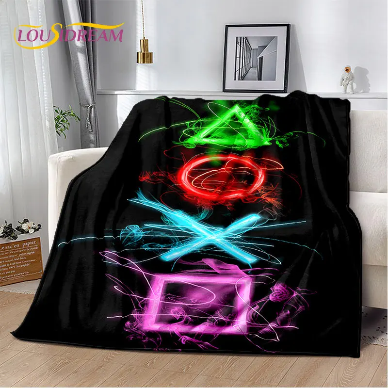 Cartoon Gamer Gamepad Game Over Soft Plush Blanket,Flannel Blanket Throw Blanket Cover for Living Room Bedroom Beds Sofa Picnic