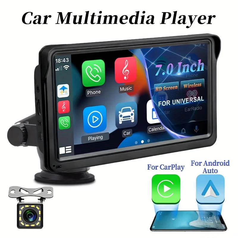 

Optimize your car with 7" Apple CarPlay and Android Auto screen. Mountable, portable, wireless Car screen