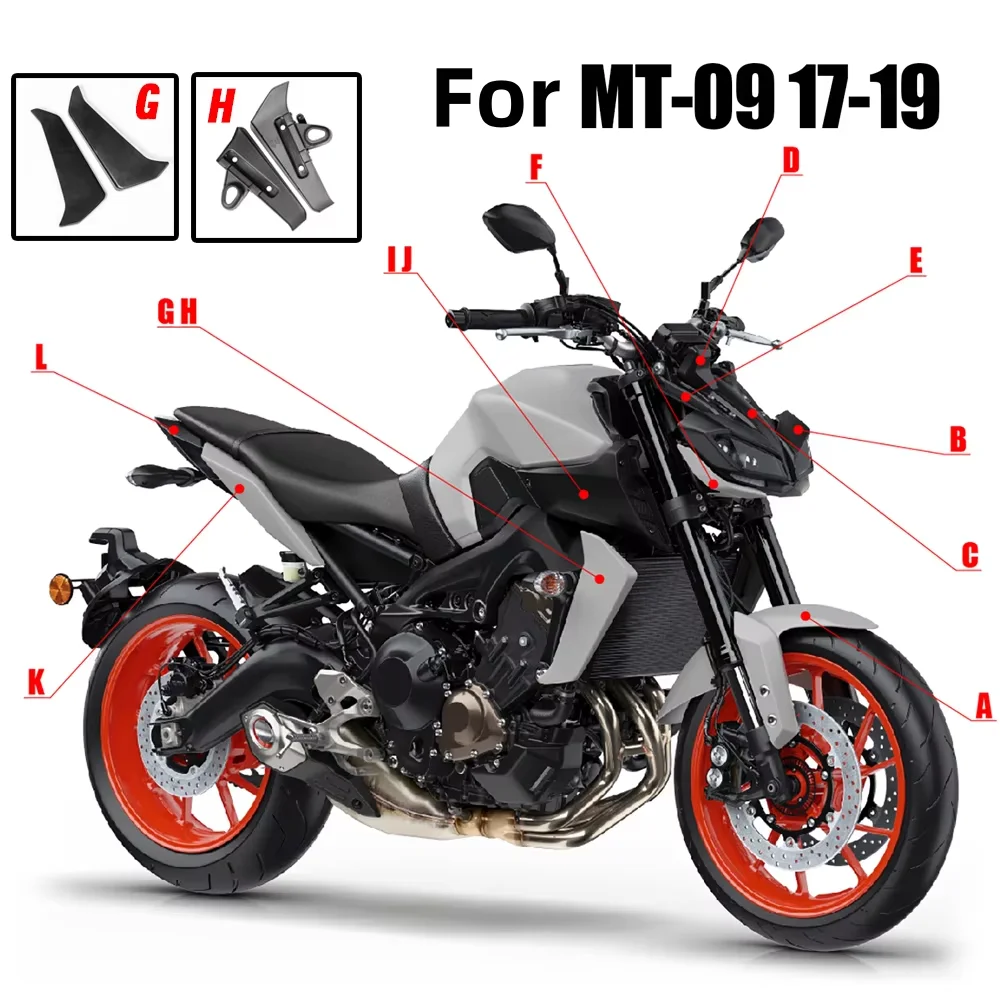 

For Yamaha MT09 2017 2018 2019 2020 MT-09 Radiator Cooling Tank Side Guards Cover Protector Motorcycle Inner Radiator Side Cover