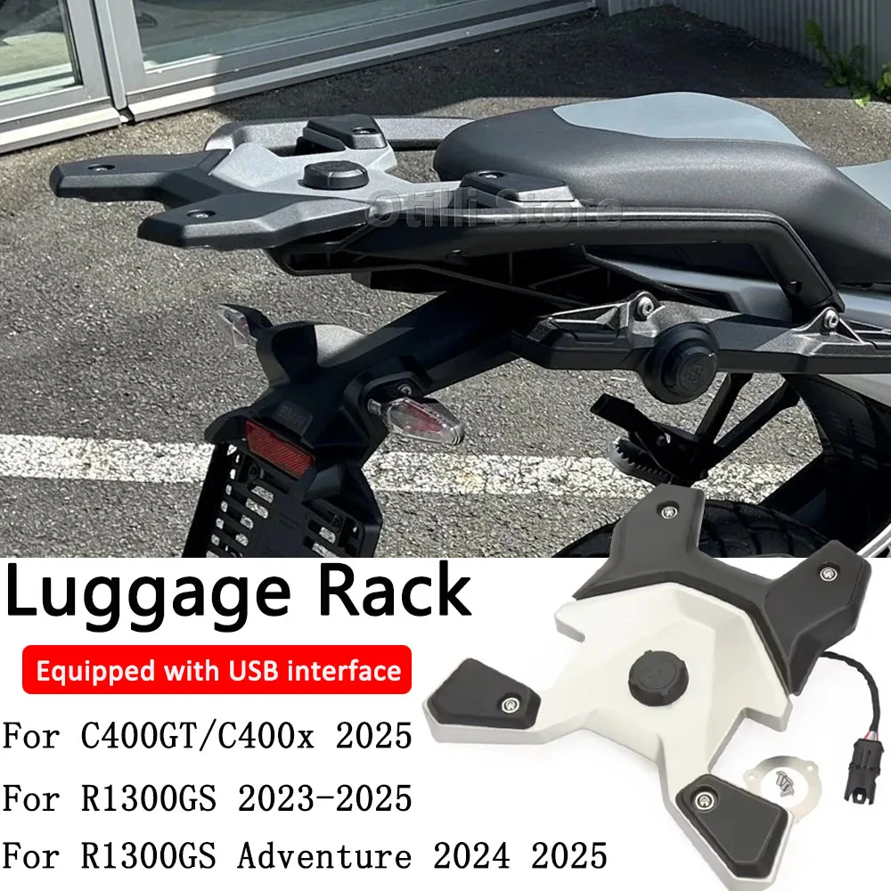 

For BMW R1300GS R 1300 GS Adventure 2023-2025 C400X C400GT C 400 X GT Motorcycle Rear Seat Luggage Carrier Rack Top Box Holder