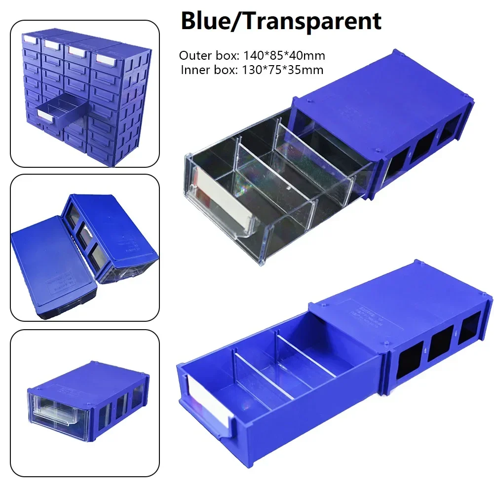 1PC Stackable Plastic Organizing Boxes Storage Boxes Component Screws Tool box Combined Cabinet Rack Building Block Drawer Case