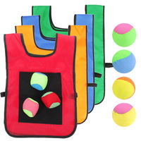 Children Sticky Ball Vest Toy Outdoor Sports Toys Kids Catch Game Physical Exercise Game Props Parent-child Interaction TMZ
