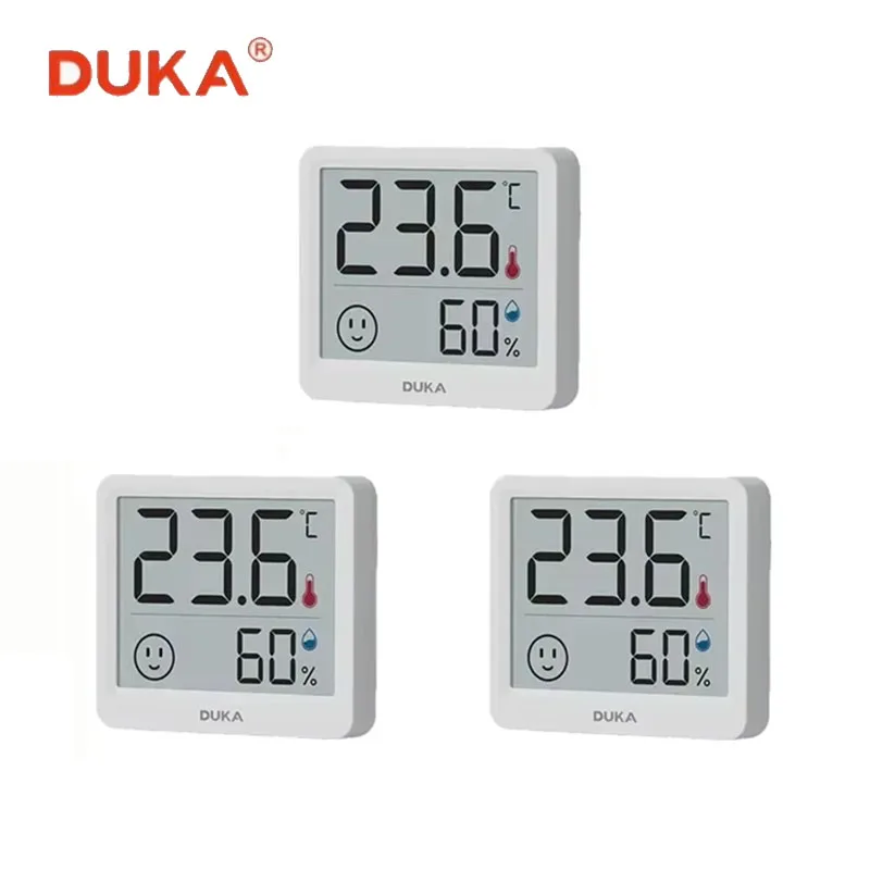 DUKA Atuman THmini 2.5 pouces LCD électronique numérique température humidité mètre intérieur Mini thermomètre hygromètre capteur météo