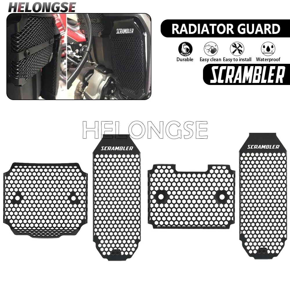2026 Radiator Oil Cooler Grille Rectifier Voltage Regulator Cover Guard For DUCATI Scrambler 400 800 Monster 797 / 797+ (Plus)