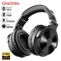 Oneodio Pro-C Bluetooth Wireless Headphones With Mic 110Hr Hi-Res Over Ear Bluetooth 5.2 Headset Earphone For Phone PC Sports