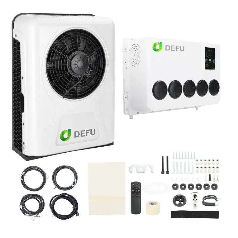 المقصورة سيارة كهربائية تيار مستمر 12 فولت 24 فولت برودة وقوف السيارات مكيف الهواء التيار المتناوب 24 فولت 12 فولت تكييف الهواء للشاحنة #1