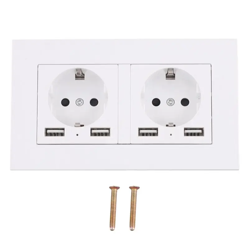 

Инновационная IP66 16A 250V водонепроницаемая наружная настенная розетка электрическая двойная розетка с 2 USB для домашнего сада German-St