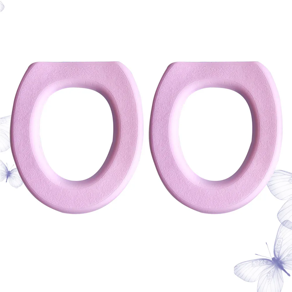 

2Pcs Premium Eva O-Shaped Toilet Mat Soft Warm Waterproof Non-Slip Bathroom Seat Cover Pads for Home Luxury Gift Women Elderly