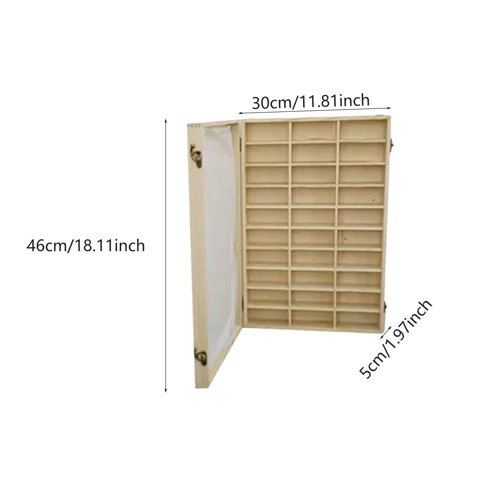 Boîte de rangement d'affichage en bois avec porte, boîte d'ombre en bois, vitrine pour poupée Souvenir, objets de collection, jouets moulés sous pression, figurines d'action