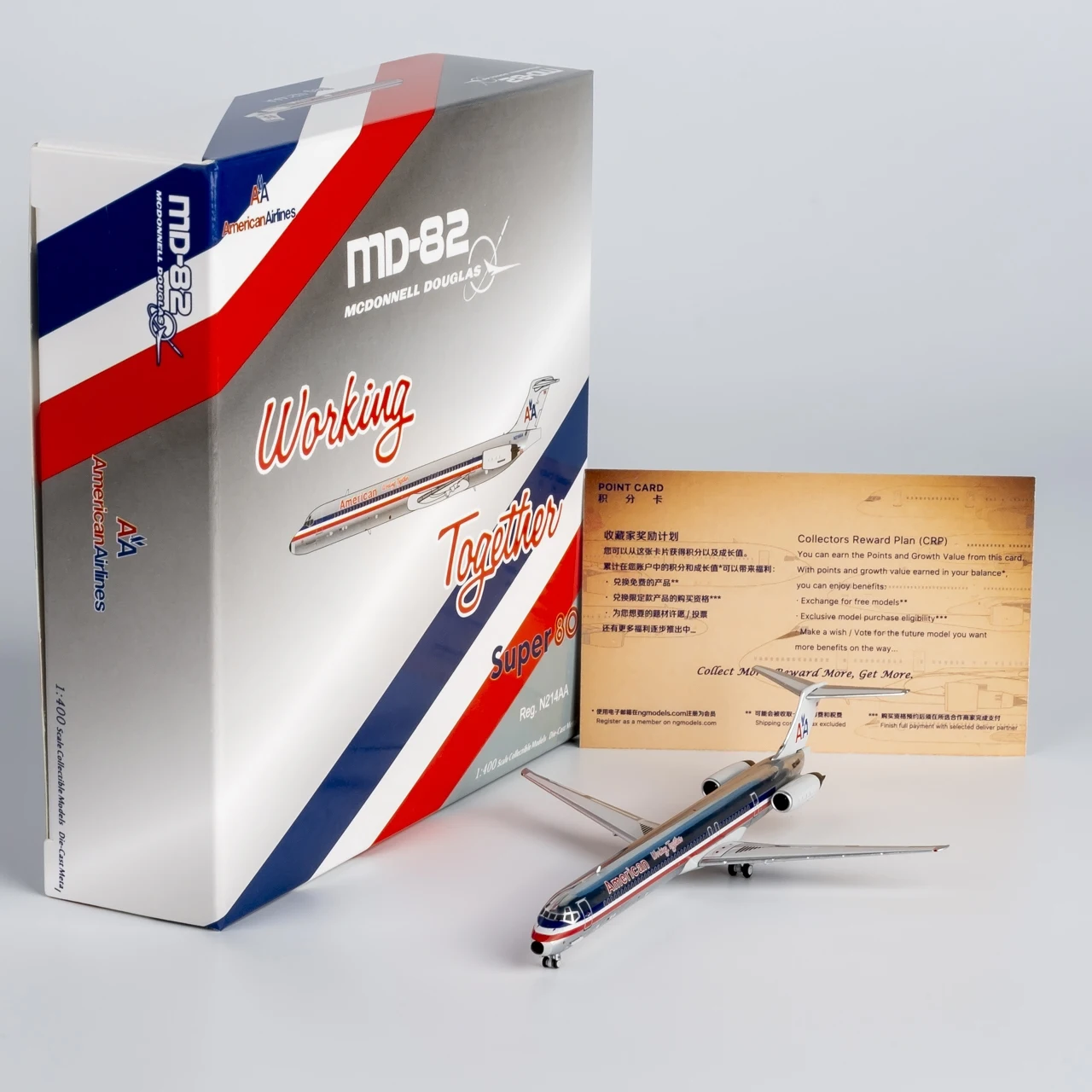 

Коллекционный самолет из сплава, подарок, модель NG 1:400 American Airlines MCDONNELL Douglas MD-82, литая под давлением модель самолета N214AA