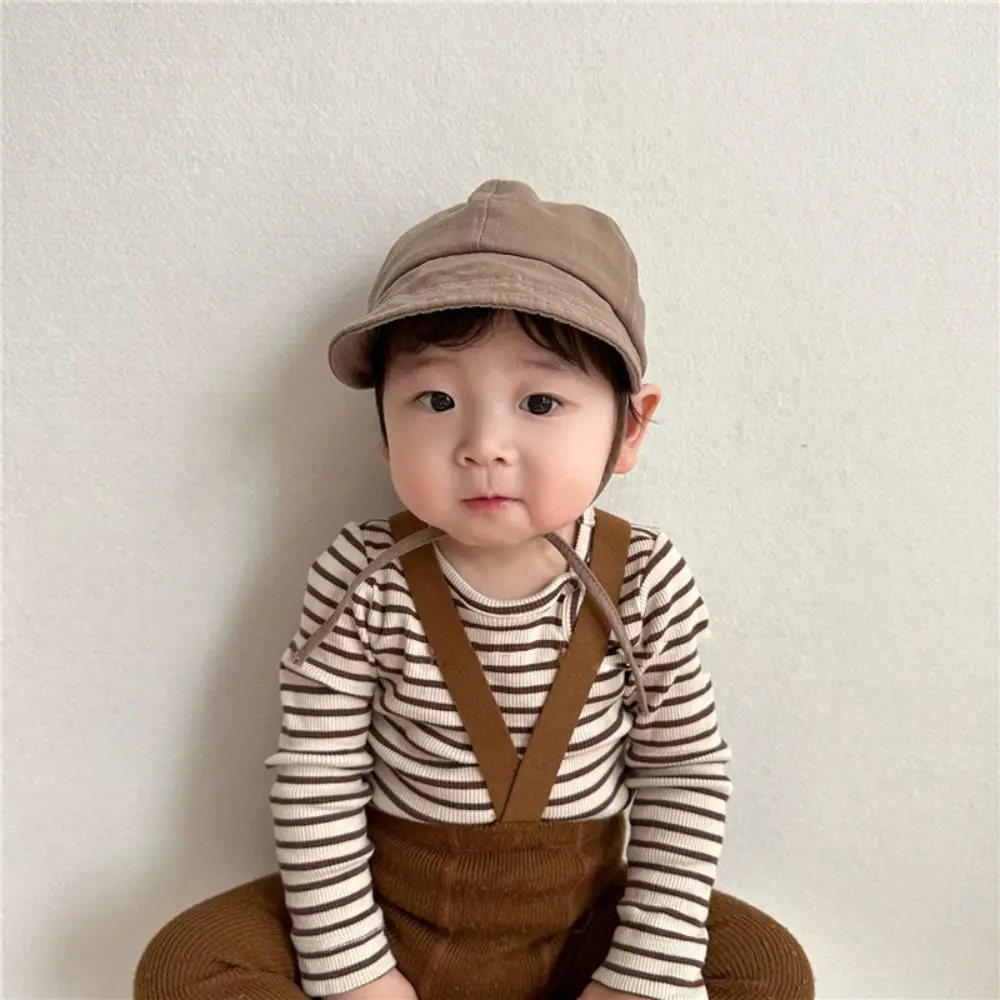 

Simple Peaked Cap Baby Hat Sunshade Hat Sunscreen Baby Baseball Hat Solid Color Cotton Girl Boy Sun Hat for Newborn