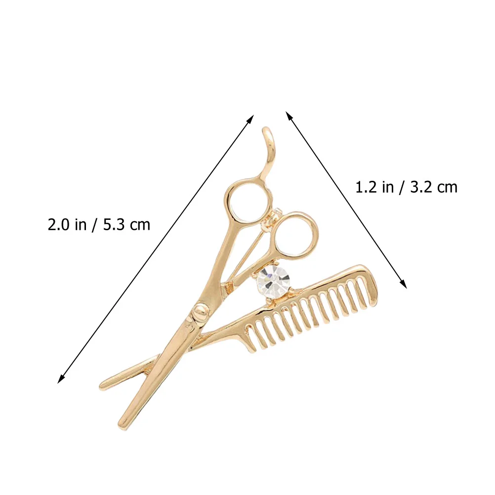 6 قطعة بروش الحلاق خمر حجر الراين مقص مشط تصميم التلبيب دبوس دعوى سترة طوق ديكور حفلة مأدبة هدية الإكسسوار