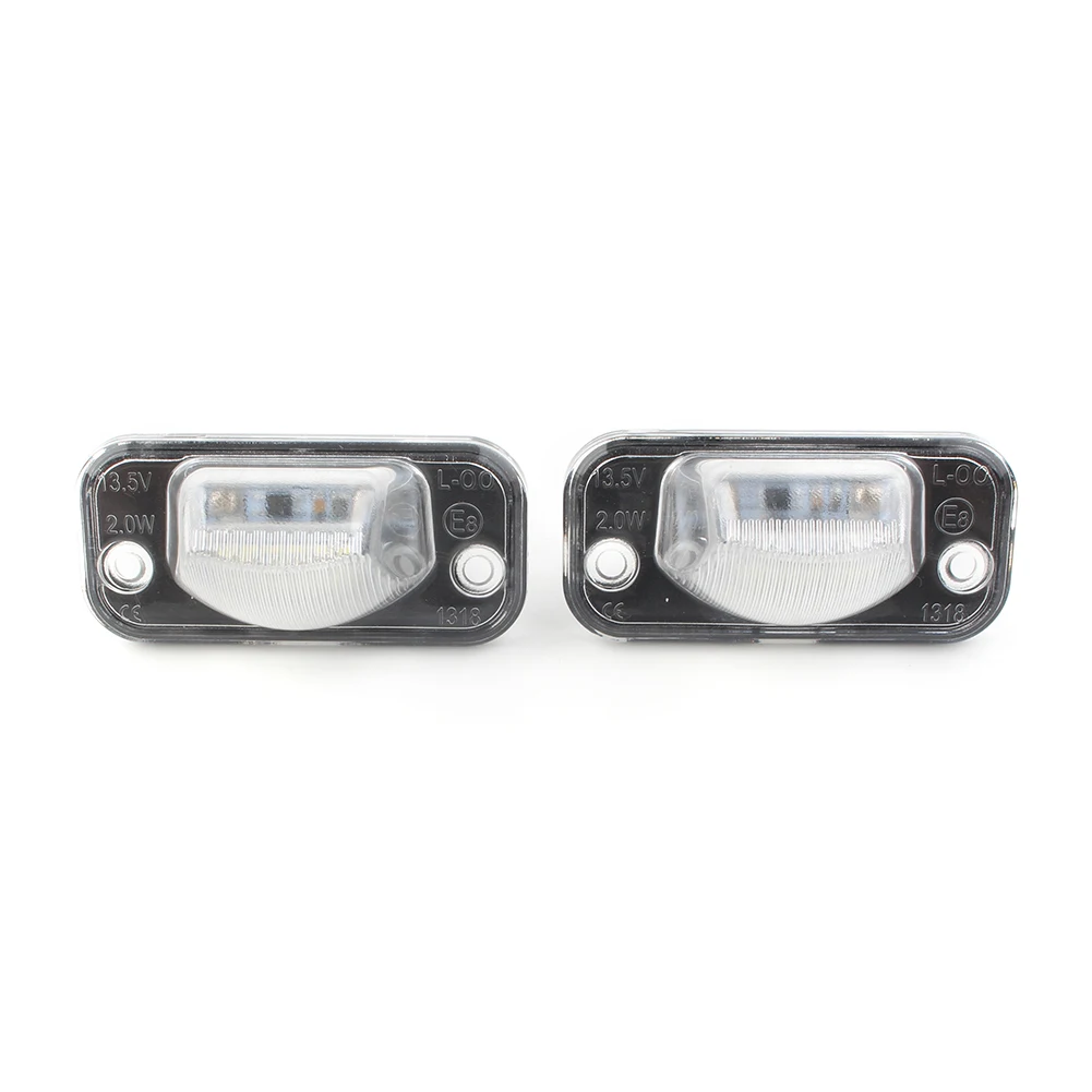 2Pcs Auto White LED License Plate Light Auto Lamp For VW T4 Transporter 90-03 & Passat 01-08 & Caddy Jetta Syncro Touran 05-17