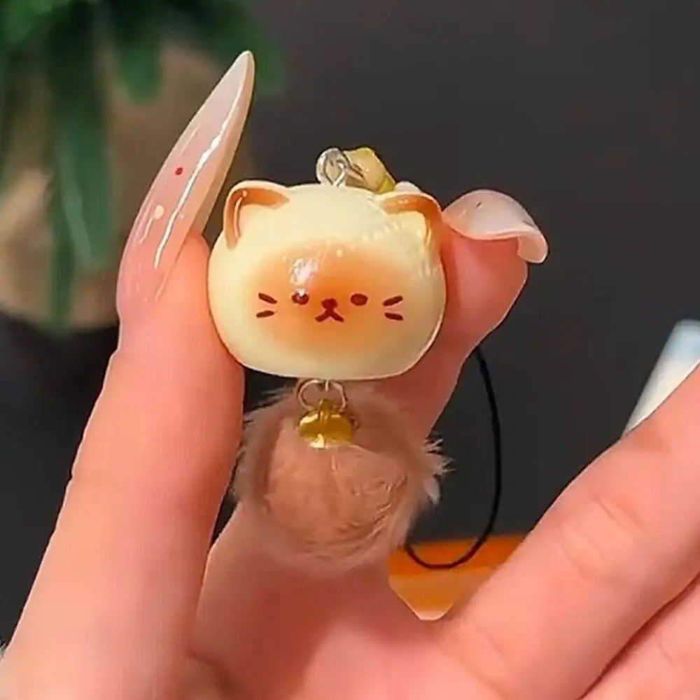 

Подвеска для телефона с мультяшным котенком, аксессуары «сделай сам», брелок с котом, кулон из смолы, бежевая сумка Kakhi, декоративная подвеска для студентов