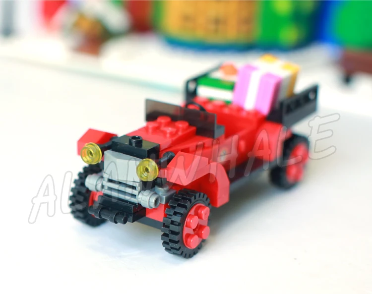 860 個クリスマス冬村郵便局車パビリオンメール雪そり 25607 ビルディングブロックおもちゃモデルと互換性あり