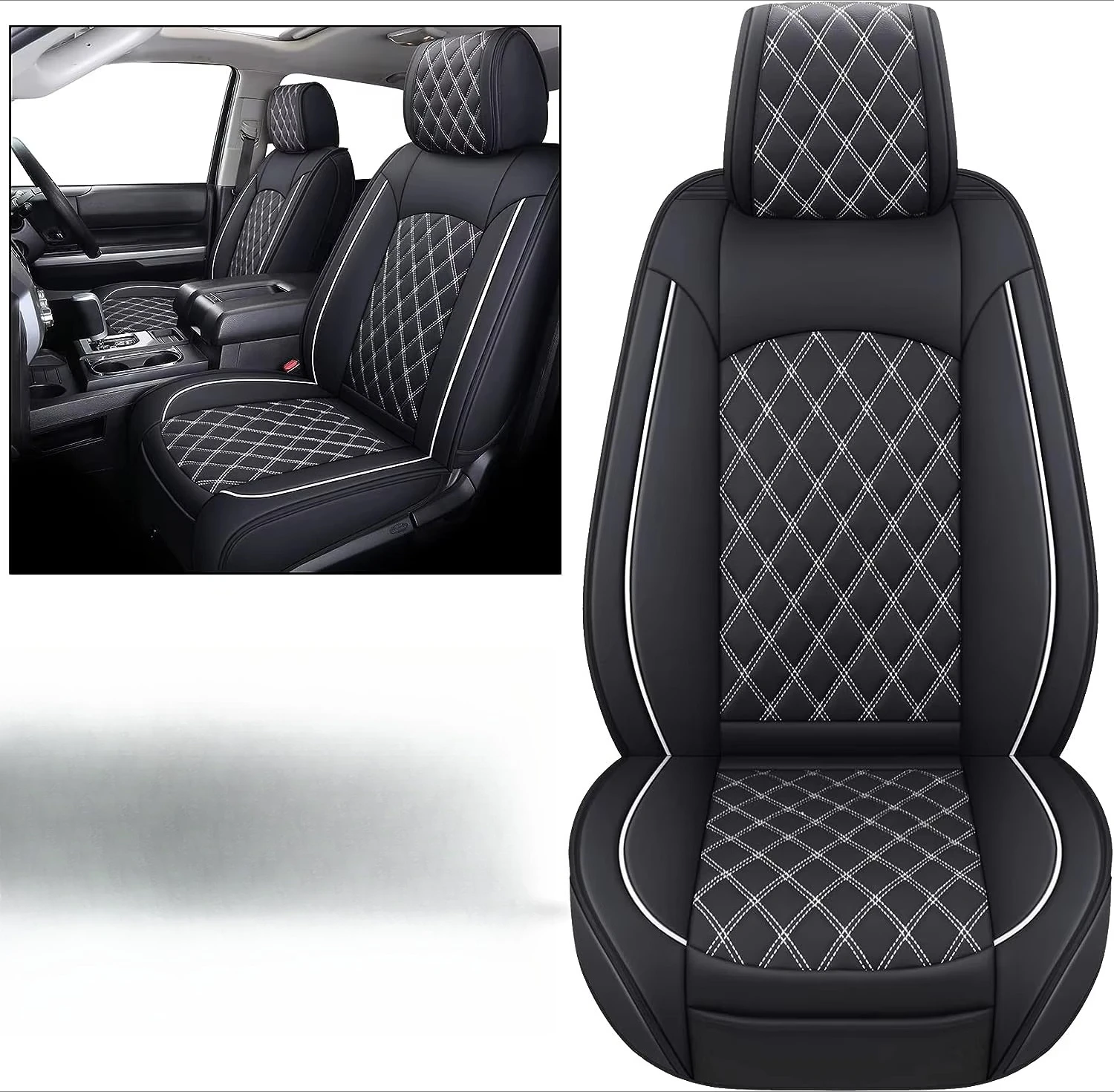 

Waterproof Leather Car Seat Covers Original Interior Accessories Vehicle Cush for Toyota for Tundra 2008-2021 2022-2024