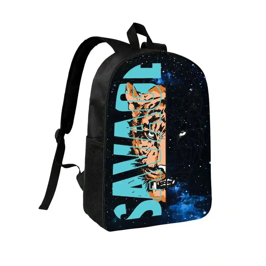 Savage Tiger Galaxy Print Backpack For Adults Fashion Casual School Travel Bag