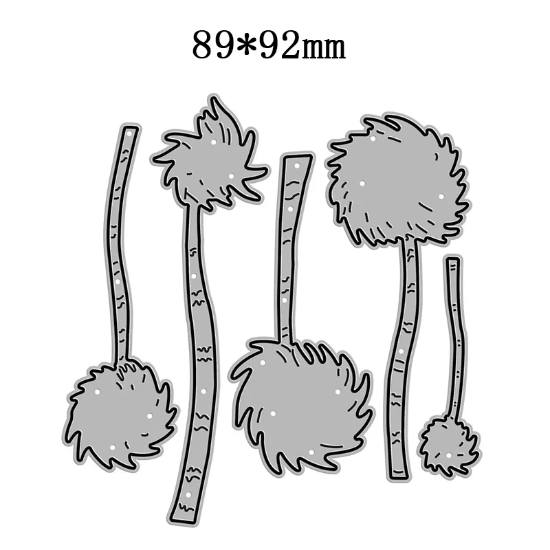 2022 New Flower Ball Dandelion Plant Metal Cutting Dies for Scrapbooking Paper Craft and Card Making Embossing Decor No Stamps